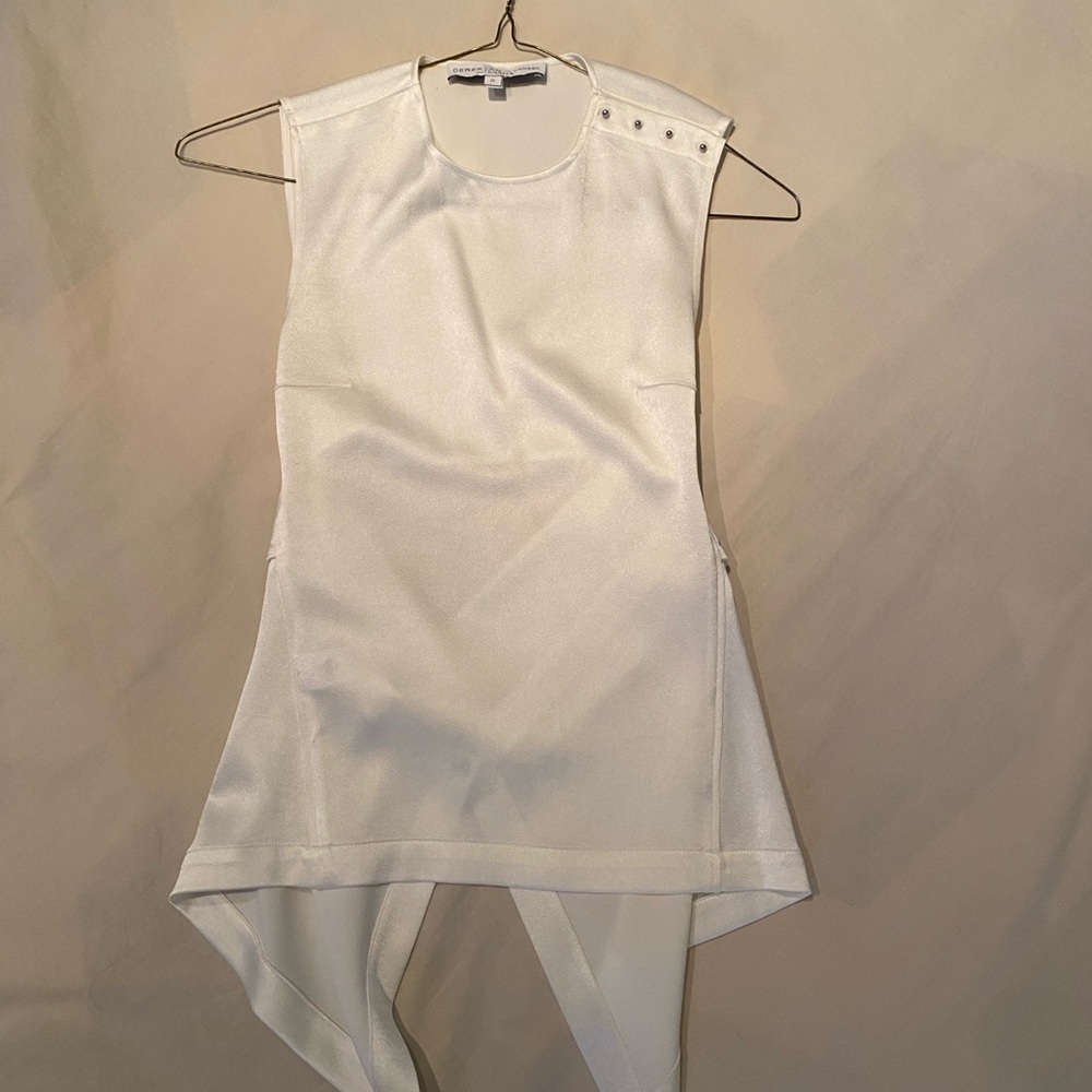 NWOT Derek Lam white asymmetric top
